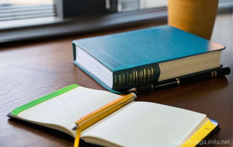 법무사 시험과목 공부 순서 - A young, focused law student, approximately 20-25 years old, sits at a well-organized wooden desk, i...