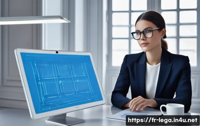 법무사 초보자가 참고할 블로그 - **Prompt: The Synergistic Notary Office of the Future**
    "A contemporary French notary, a woman i...