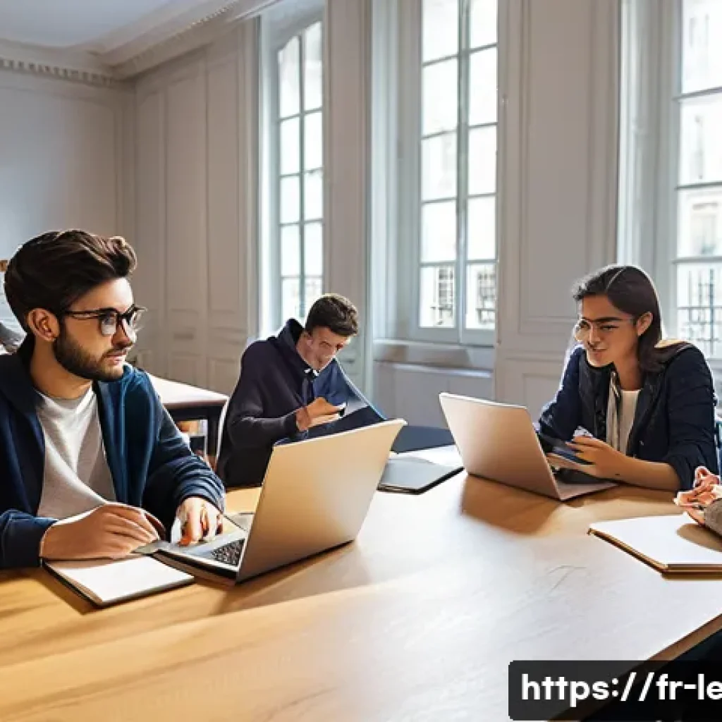 법무사 준비생 커뮤니티 추천 - **Prompt 1: Collaborative Online Study Session for French Law Students**
    "A group of diverse you...